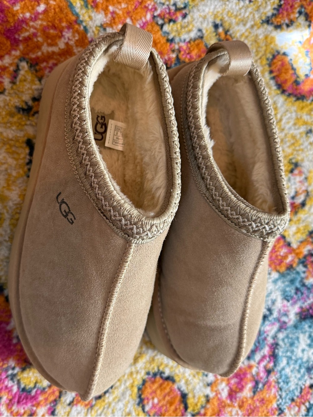 UGG Women's Sand Beige Suede Platform Mule - Picture 4 of 10